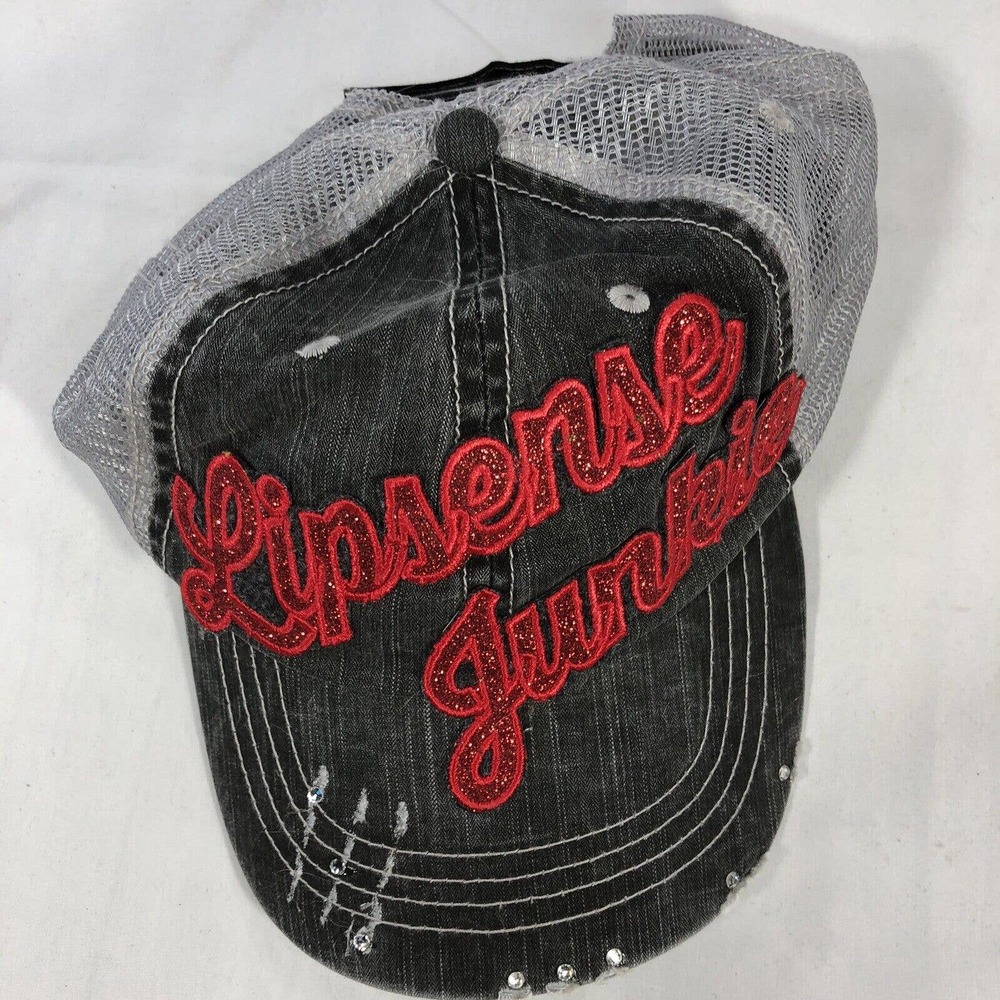 LIPSENSE JUNKIE HAT CAP WOMENS ONE SIZE FITS MOST SPARKLE GLITTER OSFM ADJUST - Picture 7 of 12